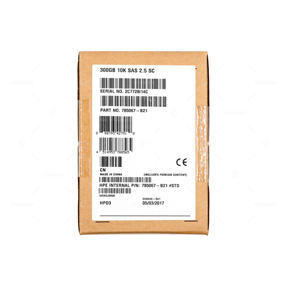 785067-B21  HP HARD DRIVE 300GB 10K 12G 2.5 SFF HOT-SWAP